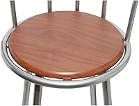 Vista 5 de sillas de bar, taburetes de bar, taburetes de bar Juego de 3, mesa de bar, sillas para barra de cocina, taburetes de bar 2 piezas taburete de acero