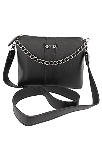 Bolsa Retta Kiara Transversal Pequena Preta (Preta)