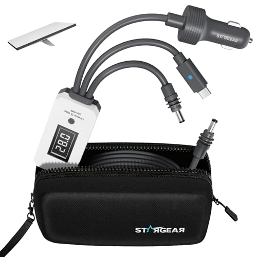 Image of Starlink Mini Cable 10FT /3M, 3 in 1 Cable with Digital Voltage Display & On /Off Switch, 140W+ PD Supply USB C /Car Adapter /DC to DC Starlink Mini Power Cable, Mini Accessories for Power Supply