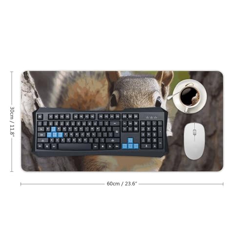 Mouse Pad Squirrel in The Tree blanco con base antideslizante miniatura 2
