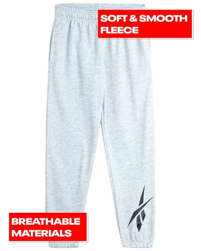 Reebok Boys’ Active Pants – Performance Fleece Joggers for Boys – Kids Lightweight Warm Up Track Pants (8-20)2