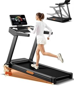 Foldable Treadmill 180KG Weight Capacity 3.5HP Treadmills for Home with 20% Manual Incline and Handle Heart Rate Tracking Support Running Machine Foldable with Touchscreen