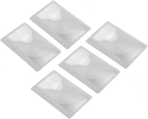 5 lupas de bolsillo plateadas, 3 unidades, lente Fresnel portátil, tamaño de tarjeta de crédito, lupa, cartera, lentes de lupa, ayuda para la disponible en Yaxa Costa Rica