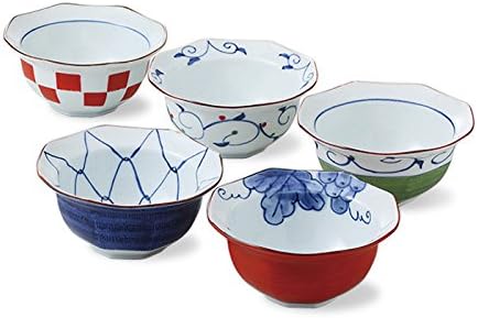 [5 Small Bowls Set] 5 Different Designs Small Bowls Set from Japan 52631