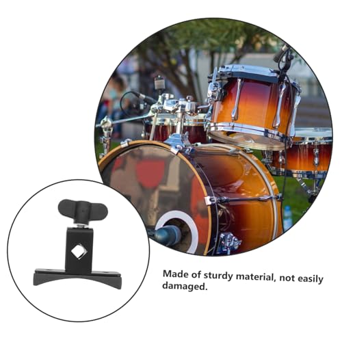 Abrazadera para aro de batería Yardwe, hardware duradero para instrumentos de percusión y caja, sujeción firme con acabado negro para mejor rendimiento miniatura 2