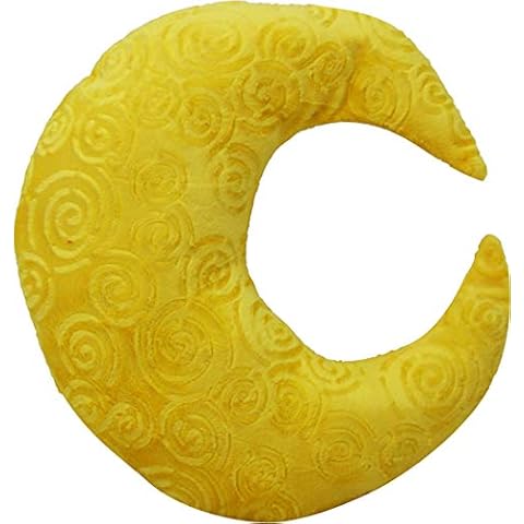 Snuggle Stuffs Crescent Moon Minky Plush Yellow Throw Pillow Cover
