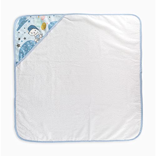 Image of Premium Cotton Baby Hooded Towel - Teddy Bear