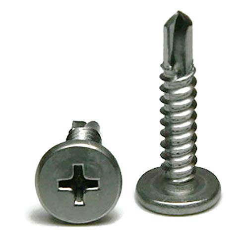 #10 Tornillos Autoperforantes Phillips 410 Acero Inoxidable miniatura 1