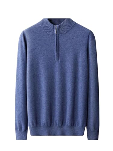Men's Half - Zipper Sweater Pullovers Wool Casual Long Sleeve Daily Loose Knit Jumper
