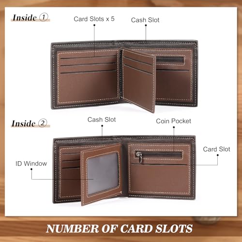 kaululu Personalized Photo Wallet - Custom Picture Monogram Faux Leather Name Wallet Gifts for Dad Husband3