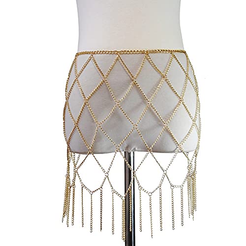 Slatiom Multi Layer Waist Chain Belt For Women Hip Hop Alloy Mental Gold Belly Dress Body Jewelry Belt Fashion Jewelry (Color : Gold) #TOP6