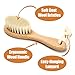 Wooden Soft Goat Bristles Brush with Baby Silicone Hair Scrubber Cradle Cap Brush for Newborns, Toddlers, Infant, Baby Hair Care Kit (Green)
