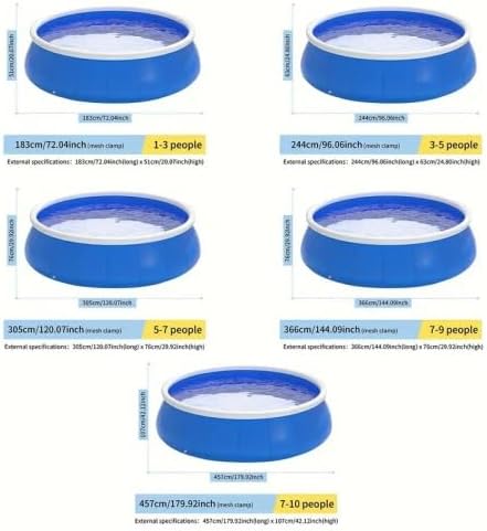 Inflatable Swimming Pool 305x76cm, Butterfly Shape Inflatable Coil Mesh for Adults & Kids,Portable Large Outdoor Family Pool, PVC Easy Setup & Drain, Foldable for Storage (120.07*29.92inch / 305*76cm)