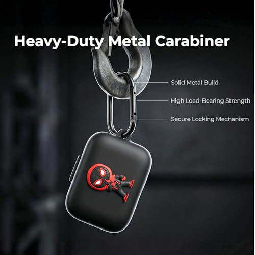 Image of Kapture Soft Silicone Case Compatible with Oneplus Buds 3 Cover, oneplus Buds 3 case Cover with Hook, oneplus Earbuds 3 case Cover with Silicone 360 Protection Dust-Proof Shockproof (SPD-M)