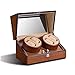 Produktbild 5 Rotation Modes with Quiet Motor Watch Winders Box in Wood Shell with Sliding Cover Watches Storage Display Case Box Brown_4+0