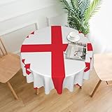 Runde, dekorative Tischdecke mit georgischem Flaggenmotiv, Bedruckt, geeignet für Hochzeiten, Bankette und Geburtstagsfeiern, 152 cm Durchmesser