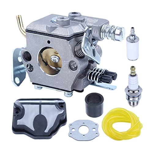 URROA Carburateur Compatible avec la tronçonneuse 141 137 142 36 41 Remplace 530071987 530029811 545013503 Compatible avec Carb C1Q-W29E, for tronçonneuse 55 51, 46 mm Cover