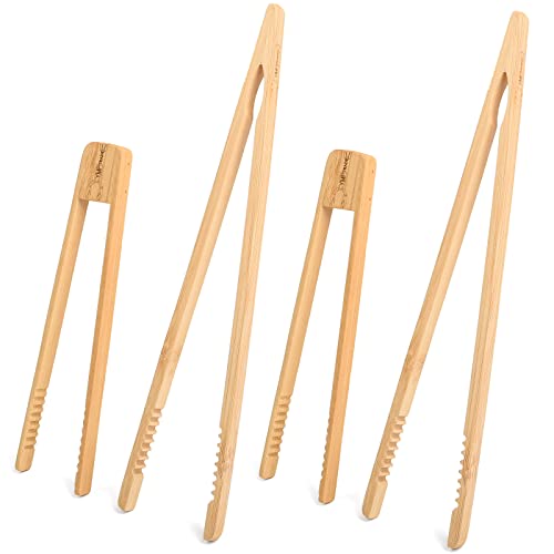Ymp Trade - Bamboo Tongs For Serving Food – Kitchen Wooden Tongs Toaster Tongs Mini Bamboo Tongs For Cooking Serving Anti-Slip Profile #TOP7