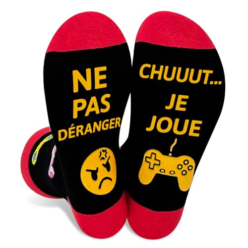 Chaussettes Unisexe Rigolotes Humour 39-46 Coton Fantaisie Drôles Cadeau Nouveauté Des Pour Noël et La Saint Anniversaire