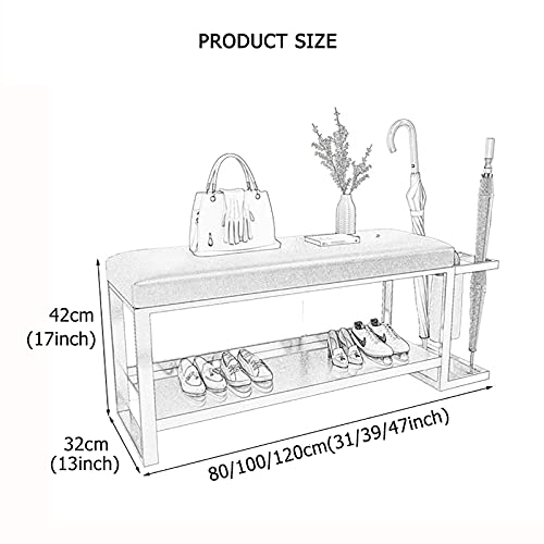 Banc à chaussures d'entrée en métal : la solution pour couloir encombré - 3