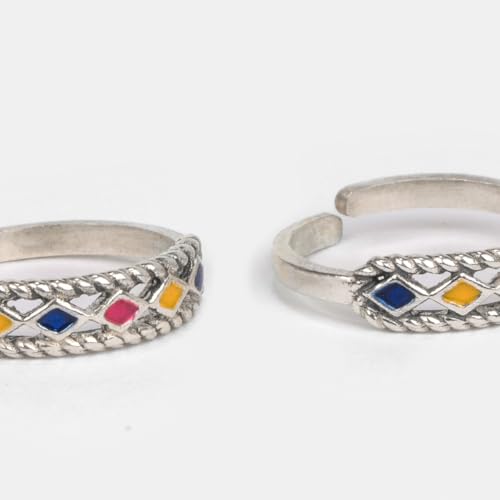 Image of Shaya | 925 Silver| BOGO Offer |Chokti Pattern Toe Rings | Gifts for Womens & Girls