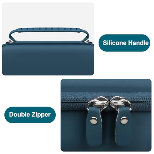 Image of Canboc Travel Case for Portable Handheld Inhaler Nebulizer, Home Compression Nebulizer for Adults and Kids, Mesh Pocket fit Packets of Medication or Other Essentials, Blue (Case Only)