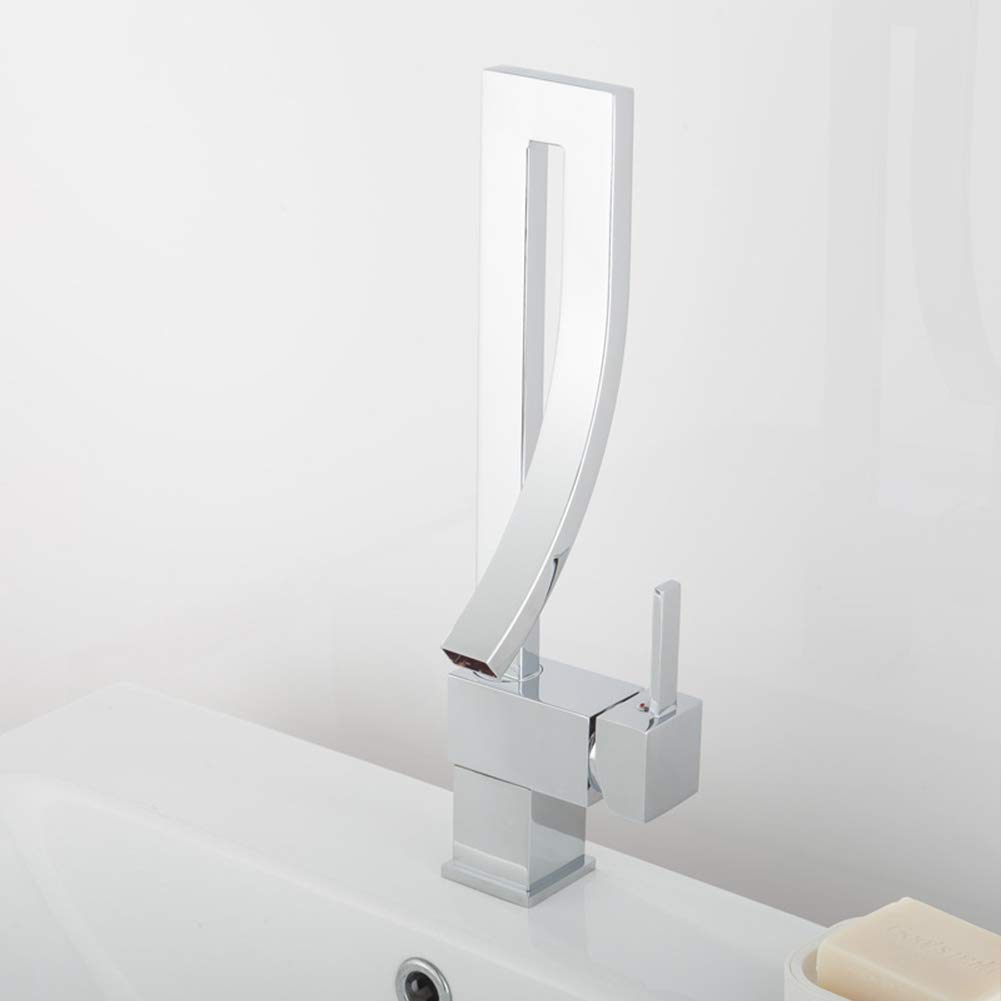 Robinet de lavabo mitigeur pour éliminer les fuites et régler l'eau chaude et froide facilement
