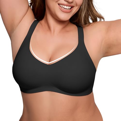 Image of LetsJoli Wireless Bras for Women No Underwire Full Coverage Push Up Bra Support Plus Size Bras for Older Women Bralettes