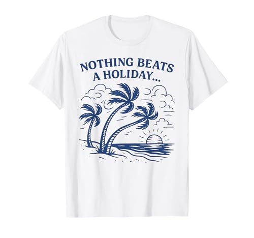 Holiday Chaos Meme Vacation Gone Wrong Funny Stormy Beach T-Shirt