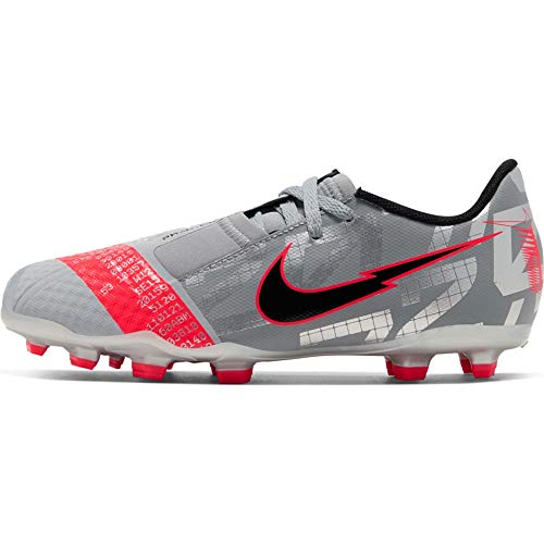 Nike Kids Jr. Phantom Venom Academy FG (Toddler/Little Kid/Big Kid) Metallic Bomber Grey/Black/Particle Grey 4.5 Big Kid M