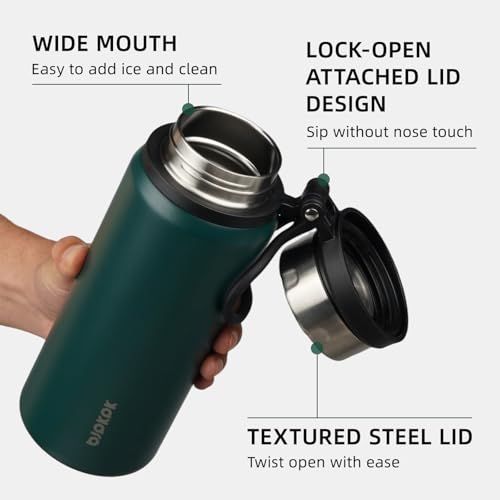 Image of BJPKPK 25oz Insulated Water Bottle, Stainless Steel Bottle with Handle | Vacuum Insulated Bottle with Leak-Proof BPA-Free Design, Keeps Drinks Cold & Hot for Gym, Office, Travel & Daily Use