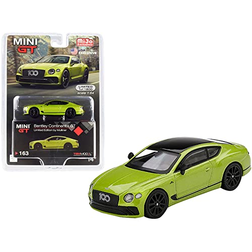 Truescale Miniatures Bentley Continental GT Limited Edition by Mulliner Green Metallic w/Black Top Ltd Ed 1800 pcs 1/64 Diecast Model Car by True Scale Miniatures MGT00163