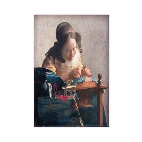 Poster La Dentellière de Vermeer sur toile 30x45cm pour salon