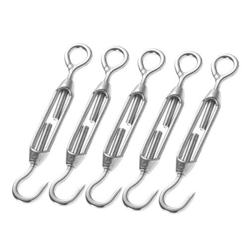 5 piezas de tensor de cable de acero inoxidable ajustable para cerca, sombra y carpa miniatura 1