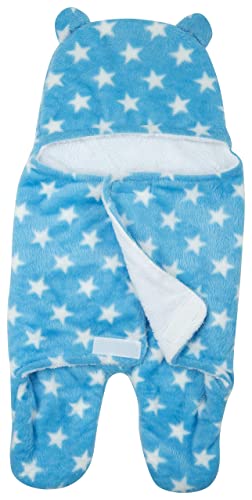 Image of New Born Multi-Purpose Baby Boy's and Baby Girl's Blanket and Sleeping Bag (Blue Star, 0-6 Months)