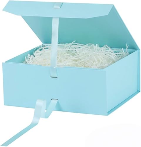 GoooodGift Caja de regalo grande azul, 1 paquete de 13.5 x 11 x 5.3 pulgadas, caja de regalo de lujo para regalos con tapa de cierre magnético,