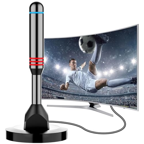 Image of Digital TV Antenna for Smart TV Indoor, TV Antenna with Strong Magnetic Base, 360&Long Range Reception HD Antennas for Local Channels, Easy Installation for TV Without Cable (5.0 in)