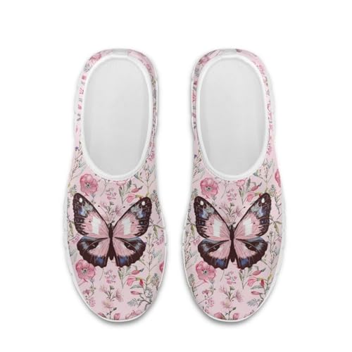 Howilath Butterfly Print Slip on Sneakers Women Running Shoes Loafers Casual Fashion Sneaker House Shoes4
