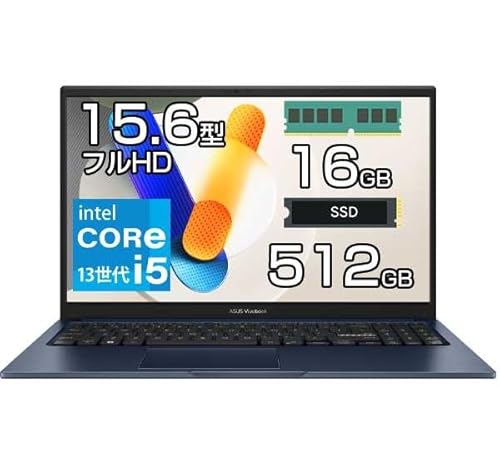 �y�����ςݕi�z �m�[�g�p�\�R�� Vivobook 15 15.6�C���` �t��HD inel Core i5 1335U 10�R�A ������ 16GB SSSD 512GB Windows11 ����LAN WEB�J���� �e���L�[�t�� �m�[�g PC X1504V