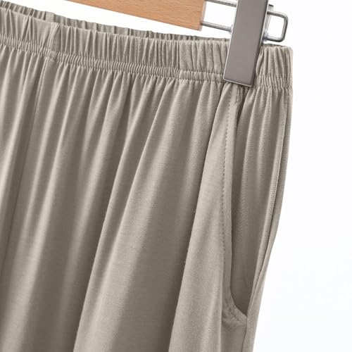 Xiaojmake Mens Sleep Sets 2 Pieces Modal Pajamas Set Ultra Soft Sleepwear Short Sleeve Top & Shorts Bottom Comfy Lounge Set3