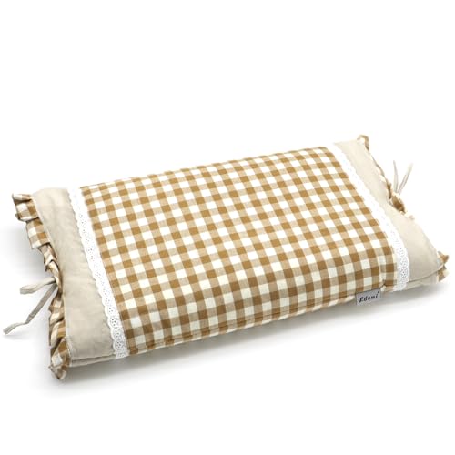 Edomi Almohadas de trigo sarraceno mejoradas para dormir, almohadas refrescantes, cascos de trigo sarraceno ajustables rellenas con funda de almohada, soporte para el cuello para personas que duermen