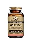 Solgar Omega-3 Doble Ácidos Grasos Poliinsaturados como Triglicéridos Naturales, 120 Cápsulas Blandas