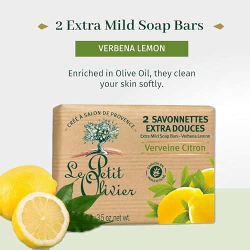 Le petit olivier savonnettes verveine & citron 2x100g - vue 3