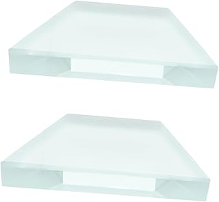 UKCOCO 2Pcs Experimento De Física Lentes De Vidro Trabalhadas Opticamente Lentes De Vidro Óptica Lentes Convexas Materiais De Ensino Físicos Materiais De Aprendizagem Física Tijolos De