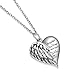 Qikafan Cremation Jewelry for Ashes Engraved Your Wings were Ready but My Heart was Not Heart Urn Necklace Memorial Pendant (TX-Brother)