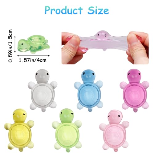 Image of Mini Turtle Squishy Fidget Toys 24 Pack Slow Rise Anxiety Relief Squishies, Squishy Stress Relief Fidget Toys Party Favors for Kids, Sensory Toys for Kids with Autism