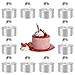 Tortenring Klein, MOPOIN 12 Stück Dessertringe Speiseringe Edelstahl mit Stamper, Kuchenring für Kuchen Mousse Dessert 8 cm (Runde)