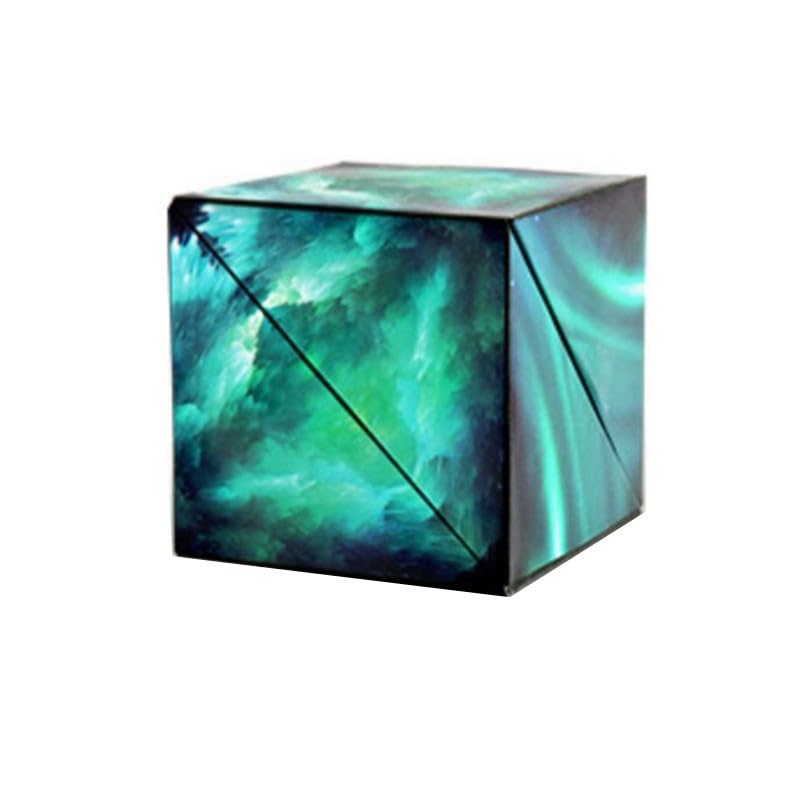 Image of ZURATO Shape Shifting Box Puzzle Cube, Shifting Shape Magic Cube Puzzle Toy, Multiple Structure Creativity Puzzle Cube for Kids and Adults, Size- 6.5 x 6.5 x 6.5 cm (Green)