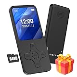 MP3プレーヤー 軽量30g ポータブル ギフト対応 64GBカード付 Bluetooth5.0 対応 デジタルオーディオプレーヤー 子供 学生 お年玉 音楽/録音/ビデオ/写真/FM/電子書籍 日本語取扱書付き