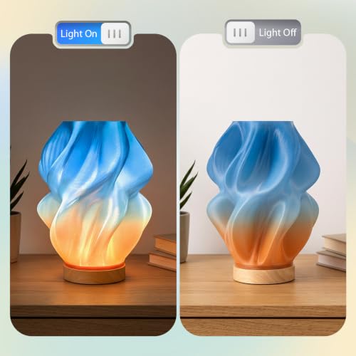 Image of IEMAI Translucent PETG Filament 1.75mm 1kg, Dual Color Gradient Indigo to Orange 3D Printer Filament Up to 600mm /s Rapid Printing for Lampshades Artwork & Home Decor